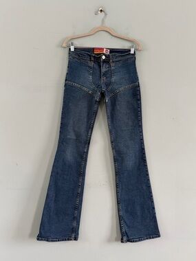 Vintage Kosiuko Y2K Low Rise Flare Front Seam Denim Bootcut Jeans